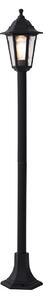 Lampione da esterno classico nero 122 cm IP44 - New Haven martellato