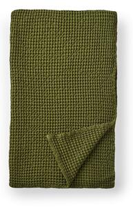 Coperta verde in cotone 150x200 cm Jaipur Chunky Waffle – Pineapple Elephant