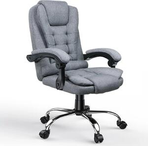 Sedia ergonomica da ufficio - Sedia da gaming - Sedia - Ufficio - Ruote - Grigio