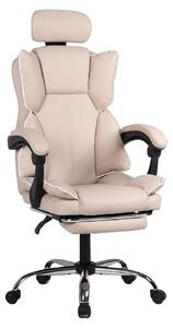 Sedia da ufficio - Sedia per ufficio - Sedia da gaming - Sedia da lavoro - Poltrona da scrivania - Colore beige - Schienale ergonomico