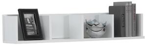 FMD Mensola a Parete con 4 Scomparti 92x17x16,5 cm Bianco