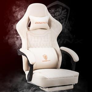 Sedia da gaming – Sedia per videogiochi – Sedia da gioco – Sedia da ufficio – Beige – Ergonomica – Con funzione reclinabile