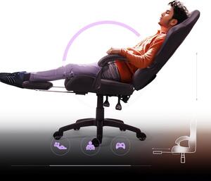 Sedia da gaming ergonomica con funzione massaggio e schienale regolabile