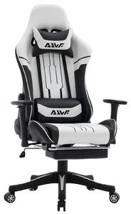 Sedia da gaming – Sedia ergonomica con supporto lombare e poggiapiedi regolabili