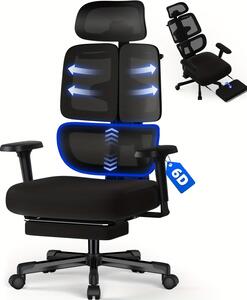 Sedia da ufficio - Scrivania da ufficio - Sedia da gaming - Sedia girevole - Bicicletta da scrivania - Braccioli regolabili in 6 direzioni