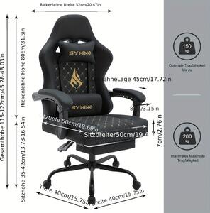 Sedia da gaming - Sedia da ufficio - Sedia per computer - Sedia da gioco - Sedia da ufficio - Design ergonomico