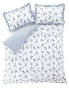 Biancheria da letto bianca/blu per letto matrimoniale 200x200 cm Lucie Floral Frill – Catherine Lansfield