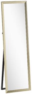 HOMCOM Specchio a figura intera, posizionamento flessibile, 160 x 50 cm, Oro | Aosom Italy