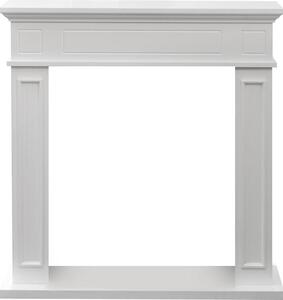 Jefferson - Cornice per Camino 89,5x90,5x28 cm Rivestimento Decorativo in Legno MDF Bianco