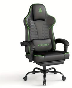 Sedia da gaming, schienale ergonomico regolabile, rotazione a 360 gradi, colore verde