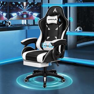 Sedia ergonomica da gaming - Sedia da ufficio - Sedia da gaming - Sedia per ufficio - Sedia nera - Funzione massaggio