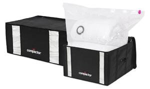 Set di organizer per vestiti sottovuoto/rinforzati in tessuto 2 pz 50x65x27 cm Black Edition – Compactor