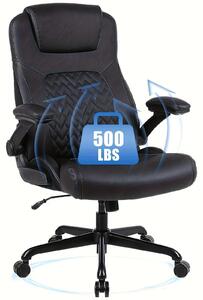 Sedia ergonomica da ufficio - Sedia da ufficio - Sedia da lavoro - Poltrona da scrivania - Sedia da ufficio nera - Braccioli ribaltabili