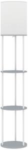 HOMCOM Lampada da Terra con Ripiani e Telecomando – 3 Temperature Colore, Grigio | Aosom Italy