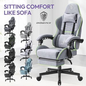 Sedia da gaming ergonomica – Sedia da ufficio – Sedia per l'ufficio – Grigio-verde – Schienale alto – Molle insacchettate