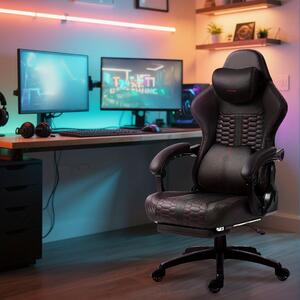 Sedia da gaming - Sedia da ufficio - Sedia ergonomica - Sedia per ufficio - Sedia da gaming - Con poggiapiedi