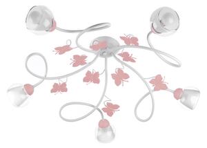 ONLI - Lampadario a plafone per bambini BUTTERFLY 5xE14/6W/230V