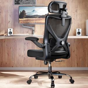 Sedia da ufficio, sedia ergonomica con supporto lombare regolabile, poggiatesta, sedia da ufficio, sedia da gaming a forma di X, sedia da ufficio, sedia per computer, portata massima 150 kg