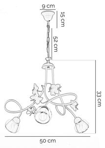 ONLI - Lampadario per bambini BUTTERFLY 3xE14/6W/230V