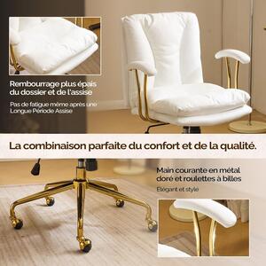 Sedia da ufficio ergonomica con altezza regolabile - comoda sedia girevole con braccioli - nera/bianca