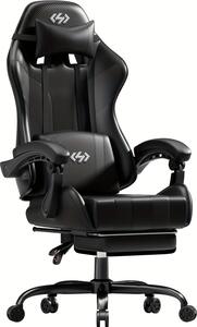 Sedia ergonomica da gaming - Sedia da ufficio - Sedia da scrivania - Sedia da gaming - Sedia per PC, colore nero
