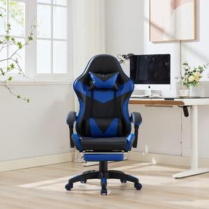 Sedia da gaming – Sedia per videogiochi – Sedia ergonomica – Sedia girevole a 360° – Altezza regolabile e poggiapiedi regolabile