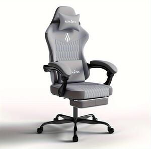 Sedia da gaming – Design ergonomico con schienale regolabile e poggiapiedi, ideale per pavimenti duri