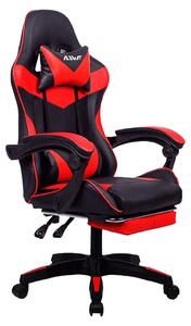 Sedia ergonomica da gaming - Sedia da gioco - Sedia da ufficio - Sedia da corsa - Sedia per computer - Con poggiapiedi estensibile