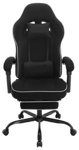 Sedia da gaming - Sedia da ufficio - Sedia da gaming con poggiapiedi - Regolabile - Schienale - Cuscino lombare