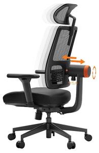 Sedia da ufficio ergonomica, colore nero - Sedia da gaming con supporto lombare regolabile e braccioli 4D