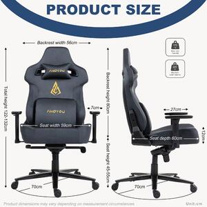 Sedia ergonomica da ufficio - Sedia da ufficio confortevole - Sedia da lavoro - Sedia da gaming - Sedia per computer - Grigia
