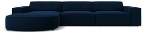 Divano angolare in velluto blu (angolo sinistro) Jodie - Micadoni Home