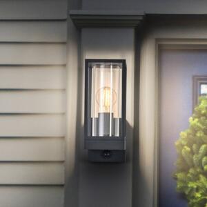 OSRAM Applique ENDURA CLASSIC FRAME, sensore grigio scuro IP54 dimmerabile, Alluminio / Grigio / Zincato, Alluminio, Moderno, Applique da esterni