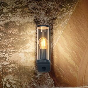 OSRAM Applique ENDURA CLASSIC TUBULAR, sensore, grigio scuro dimmerabile, Alluminio / Grigio / Zincato, Alluminio, Moderno, Applique da esterni