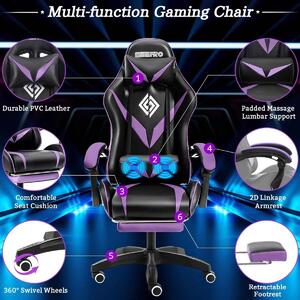 Sedia da ufficio - Sedia da gaming - Sedia da ufficio ergonomica - Poltrona da gaming - Sedia da gaming con poggiapiedi