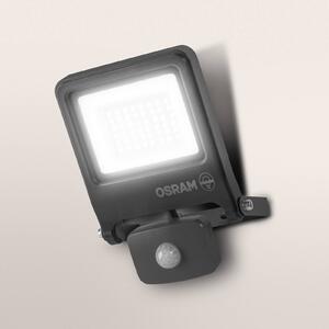 OSRAM Faretto da esterno ENDURA FLOOD, grigio, sensore 30 W 840 IP44 FLOOD, Alluminio / Grigio / Zincato, Alluminio