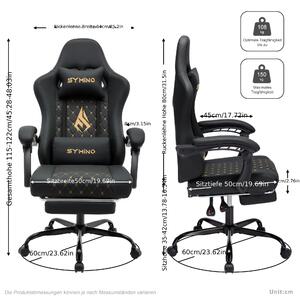 Sedia da gaming – Sedia da gaming ergonomica con schienale regolabile e poggiapiedi