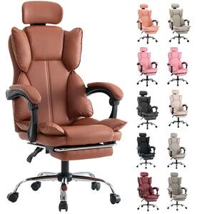 Sedia da gaming ergonomica – Sedia da ufficio con altezza regolabile – Rivestita in (PU) e imbottita con schiuma morbida – Colore: viola e bianco