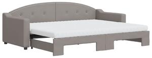 VidaXL Divano letto estraibile con materassi Taupe 80x200 cm Tessuto