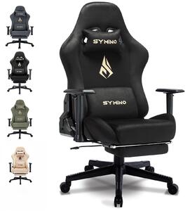 Sedia ergonomica da gaming - Sedia da ufficio - Sedia da gaming - Sedia da ufficio girevole - Con poggiapiedi e supporto lombare