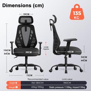 Sedia ergonomica da ufficio - sedia da ufficio - sedia da gaming - sedia da lavoro - sedia da ufficio con poggiatesta