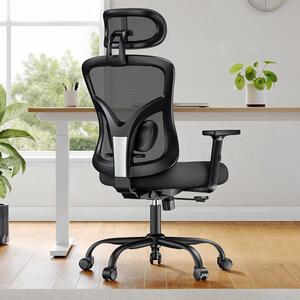 Sedia da ufficio ergonomica - Sedia da scrivania per ufficio - Sedia da scrivania per il lavoro da casa - Sedia da scrivania con poggiatesta