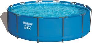 Steel Pro Max™ Frame Pool set completo, rotondo, con pompa filtro e scaletta di sicurezza 366 x 100 cm, piscina, nuoto, piscine