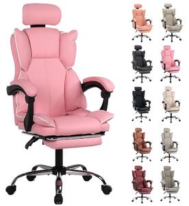 Sedia da gaming - Sedia da ufficio - Sedia da gaming compatta - Sedia da lavoro - Sedia regolabile in nera e bianca