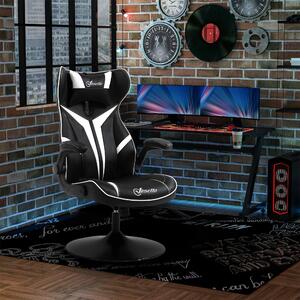 Sedia da gaming - Sedia ergonomica da ufficio - Sedia da gioco - Sedia girevole - Sedia confortevole - Nera e grigia