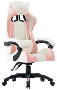 Sedia da ufficio - Sedia ergonomica per ufficio - Sedia da gaming - Sedia per ufficio - Sedia da lavoro - Rosa chiaro