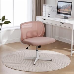 Sedia da ufficio ergonomica senza braccioli, girevole a 360° e regolabile in altezza, con funzione basculante