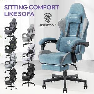 Sedia ergonomica da ufficio - Sedia da gaming - Sedia da lavoro - Poltrona confortevole - Sedia per computer - Blu-grigio