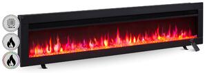 Camino elettrico a parete di grandi dimensioni - 60 Inch - 2000W - Grigio opaco - Metallo
