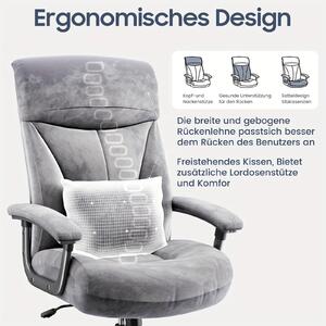 Sedia da ufficio - Sedia ergonomica - Sedia per ufficio - Arredamento per ufficio - Sedia girevole - Grigia - Seduta in memory foam